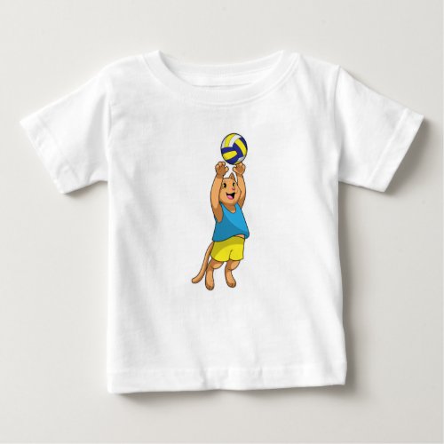 Cat as Volleyball player with Volleyball Baby T_Shirt