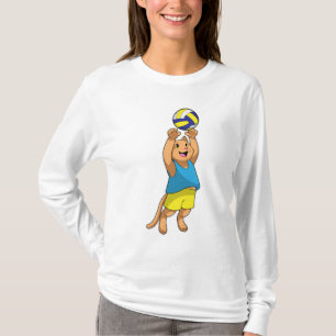 Cat as Volleyball player with Volleyball T-Shirt