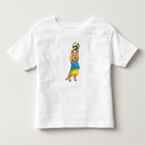 Cat as Volleyball player with Volleyball Toddler T_shirt