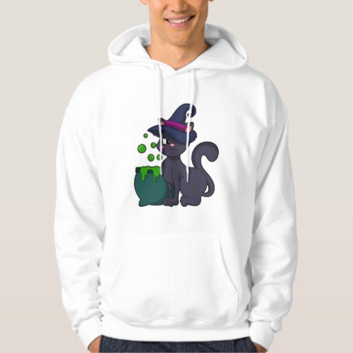 Cat as Witch with Caldron Hoodie