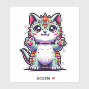 Cat-asaurus Rex in Action Sticker