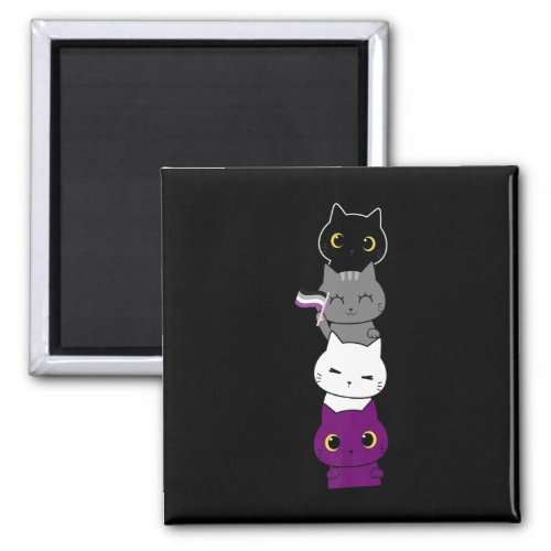 Cat Asexual Pride Cute Ace Flag Animal Pet Lovers Magnet