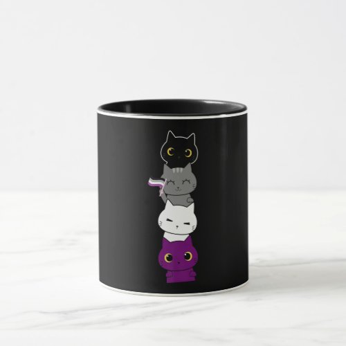 Cat Asexual Pride Cute Ace Flag Animal Pet Lovers Mug