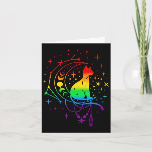 Cat Astrology Rainbow Gay Pride Lgbt Flag Cat Love Card