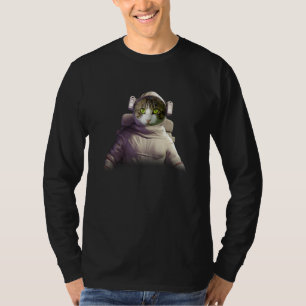 Cat Astronau Catronaut Space Traveling Cosmonaut T-Shirt