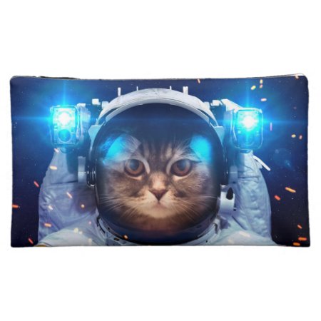 Cat Astronaut - Cats In Space  - Cat Space Cosmetic Bag