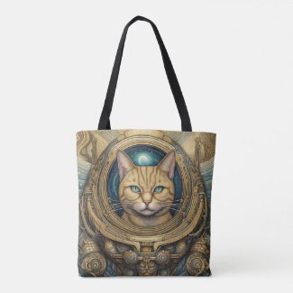 Cat astronaut cyberpunk art 