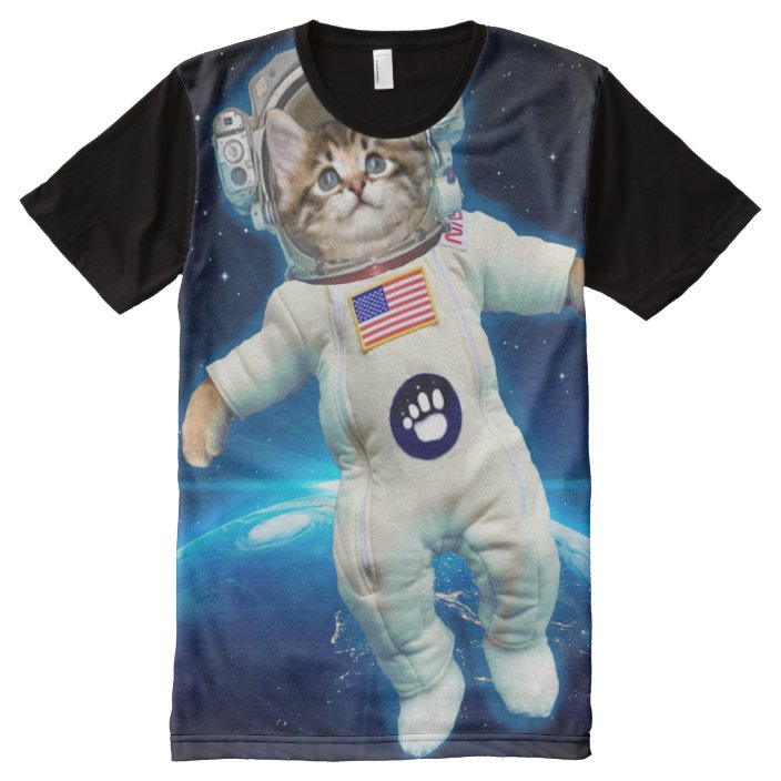 cat astronaut shirt