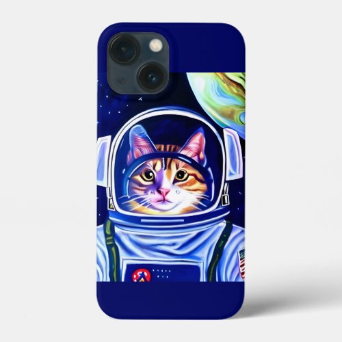 Cat Astronaut in Space  iPhone 13 Mini Case