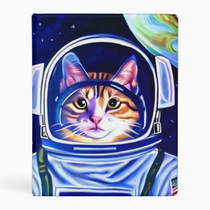 Cat Astronaut in Space  Mini Binder