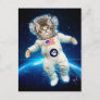 Cat astronaut in space postcard