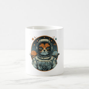 Cat-astronaut on Asteroids Coffee Mug
