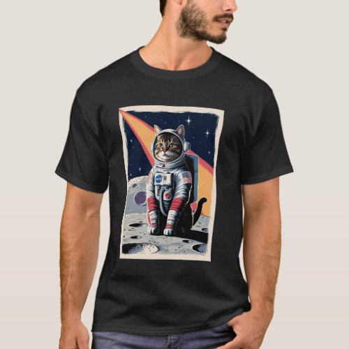 Cat Astronaut Pet Space T-Shirt