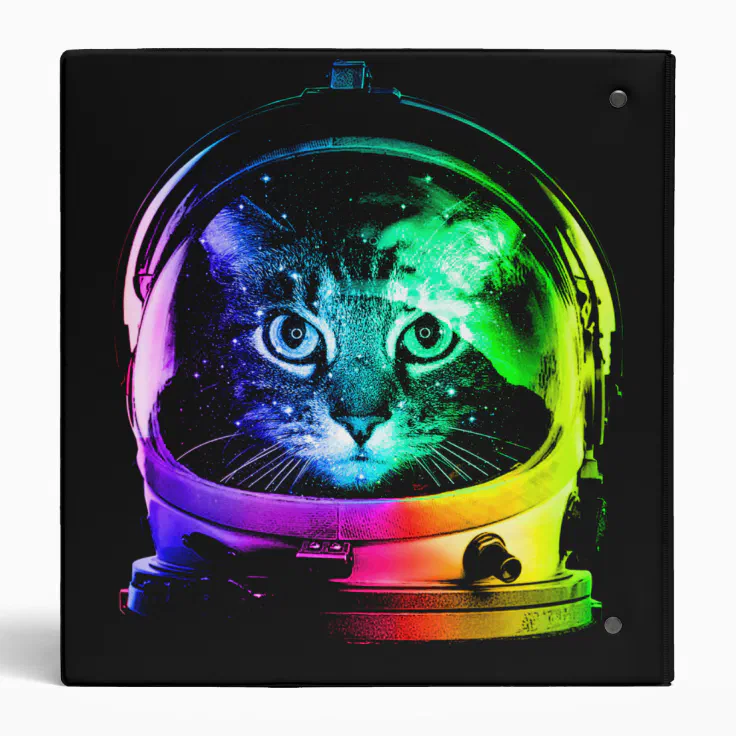 Funny Astronaut Cat Metal Business Credit Card Case Holder 