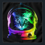 Cat astronaut - space cat - funny cats bandana<br><div class="desc">astronaut, "cats in space",   kitty,  pussycat,  pet,  kittens,  "cute cats",  "tabby cat", "rainbow cat", "colorful cats "</div>