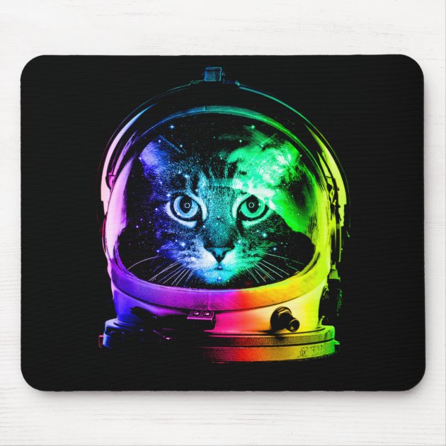 space cat mouse pad