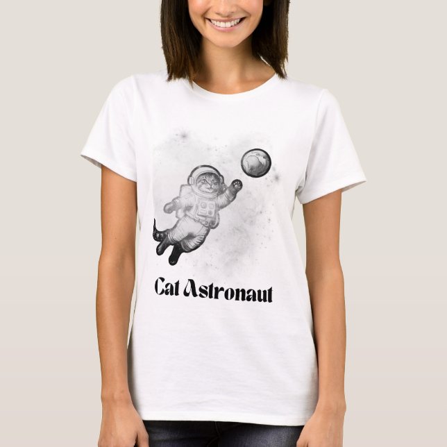 Cat Astronaut T-Shirt (Front)