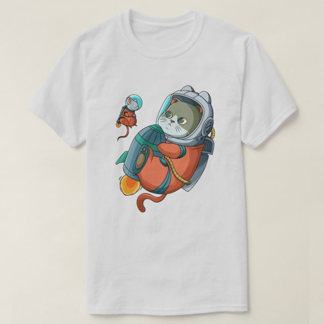 Cat Astronaut T-Shirt (Design Front)