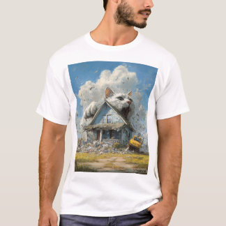 Cat-astrophe: The Feline Demolition Expert T-Shirt