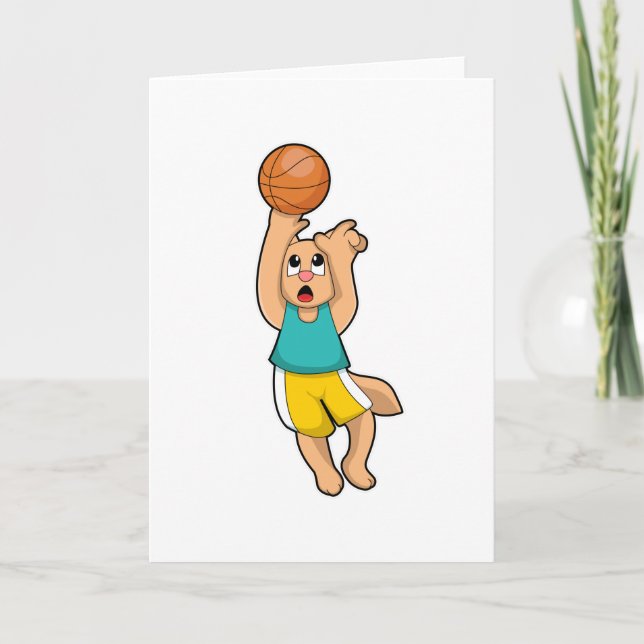 Cat at Basketball Sports Card (Front)