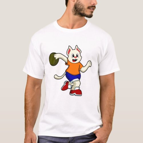 Cat at Bowling with Bowling ball T_Shirt