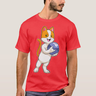 Cat at Bowling with Bowling ball T-Shirt