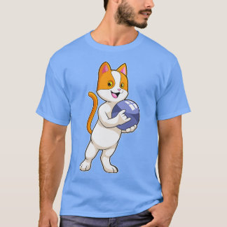 Cat at Bowling with Bowling ball T-Shirt