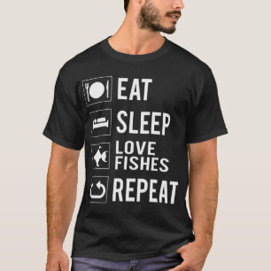 Cat at Fishing with Fishing rod T-Shirt