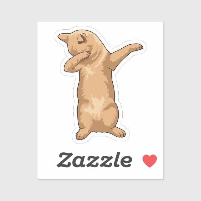 Cat at Hip Hop Dance Dab Sticker (Sheet)