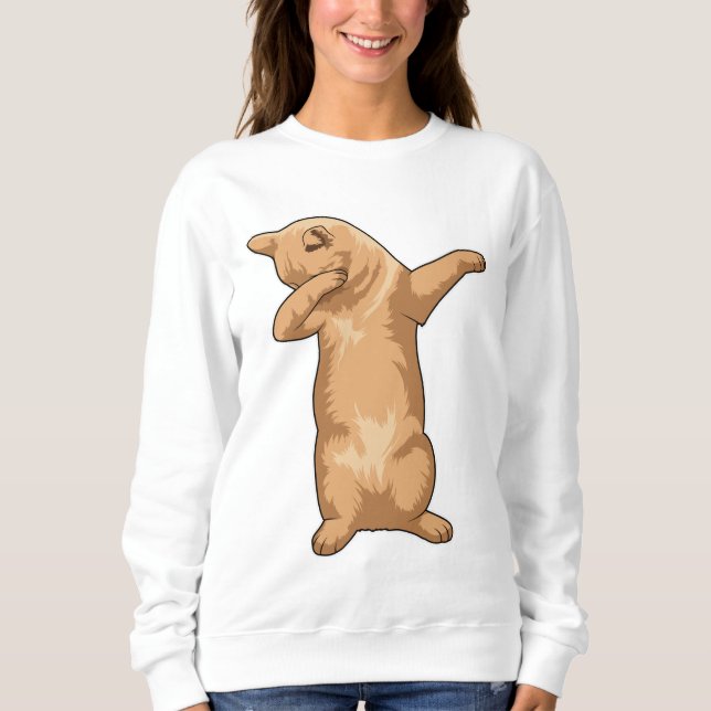 Cat at Hip Hop Dance Dab Sweatshirt (Front)
