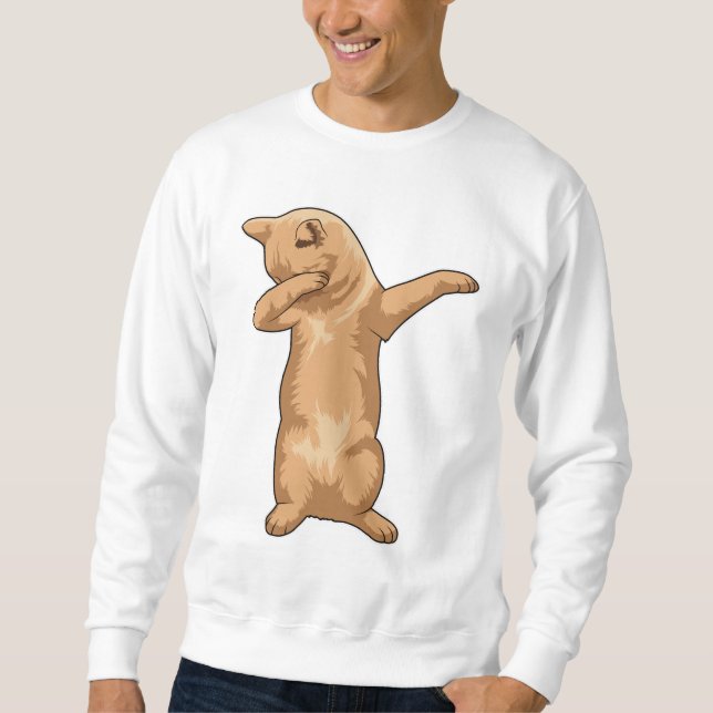 Cat at Hip Hop Dance Dab Sweatshirt (Front)