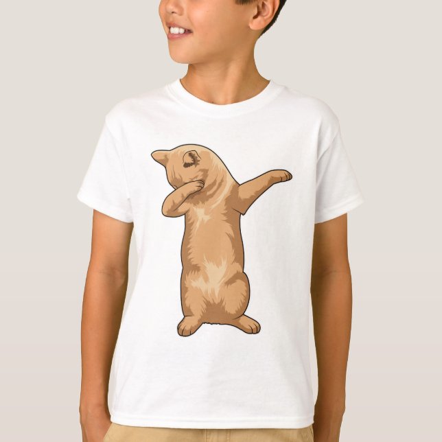Cat at Hip Hop Dance Dab T-Shirt (Front)