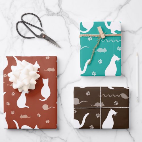 Cat at Play Wrapping Paper Sheets