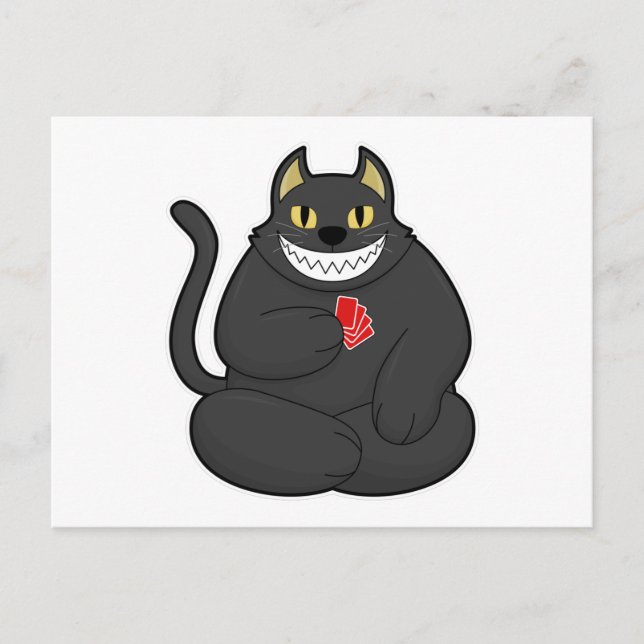 Cat at Poker with Poker cards (Front)