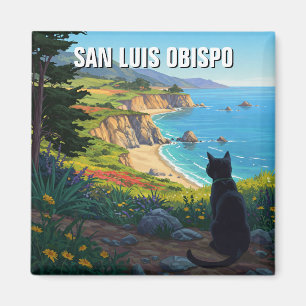 Cat at San Luis Obispo  California Central Coast Magnet