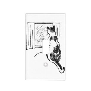 Cat at the Window Light Switch Cover