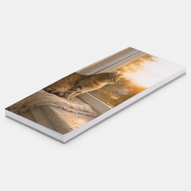 Cat at the Window – Veterinary Magnetic Notepad (Angled)