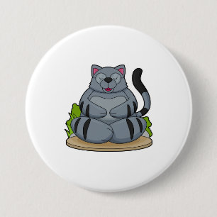 Cat at Yoga Fitness Button
