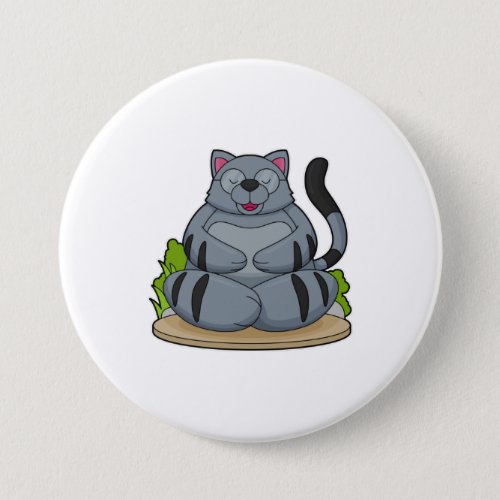 Cat at Yoga Fitness Button