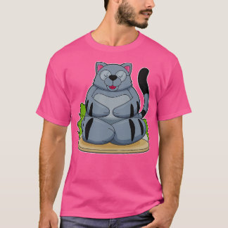 Cat at Yoga Fitness T-Shirt