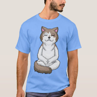Cat at yoga in crosslegged T-Shirt