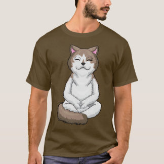 Cat at yoga in crosslegged T-Shirt