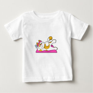 Cat at Yoga Stretching exercise Baby T-Shirt