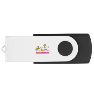 Cat at Yoga Stretching exercise Flash Drive