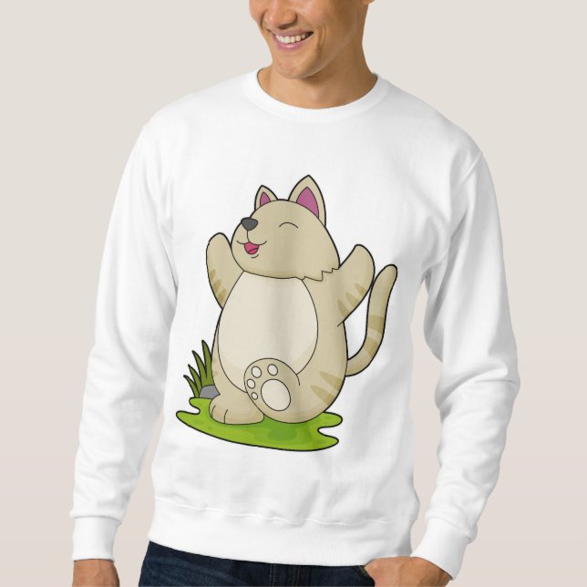 Cat at Yoga Sweatshirt (Front)