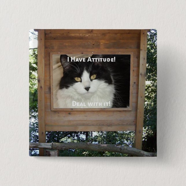 Cat Attitude Button (Front)