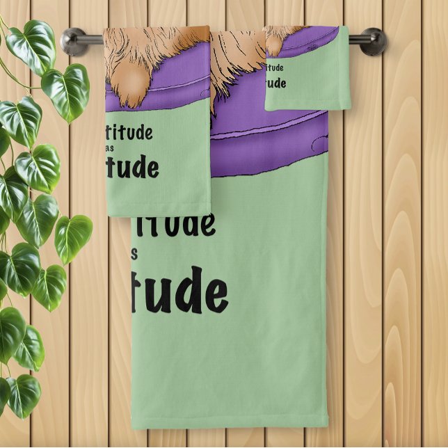 Cat Attitude Funny Bath Towel Set (Creator Uploaded)