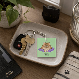 Cat Attitude Funny Keychain