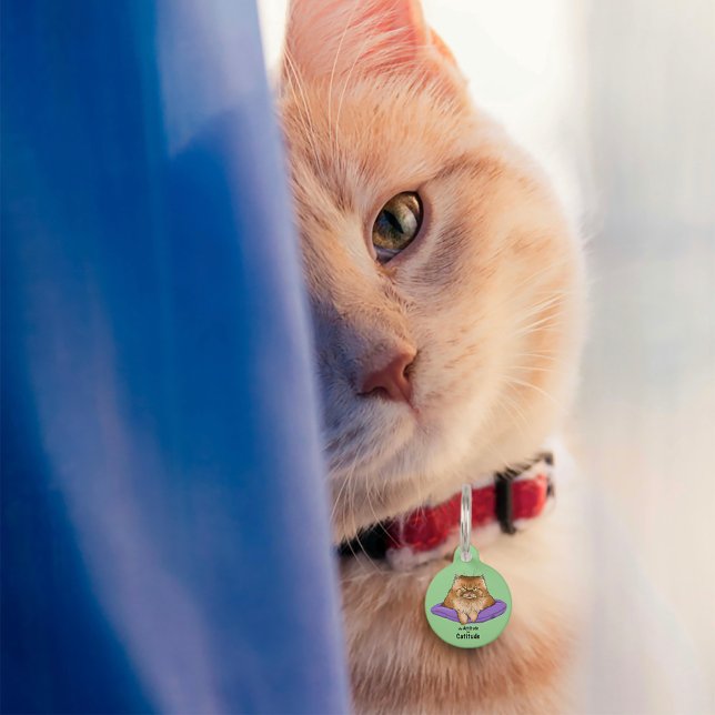 Cat Attitude Funny Pet ID Tag (Creator Uploaded)
