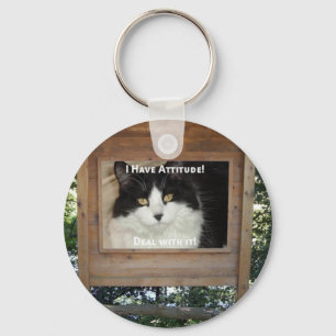 Cat Attitude Keychain